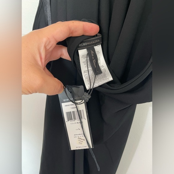 NWT BCBG MaxAzria VEDA halter black mini dress - Picture 7 of 7